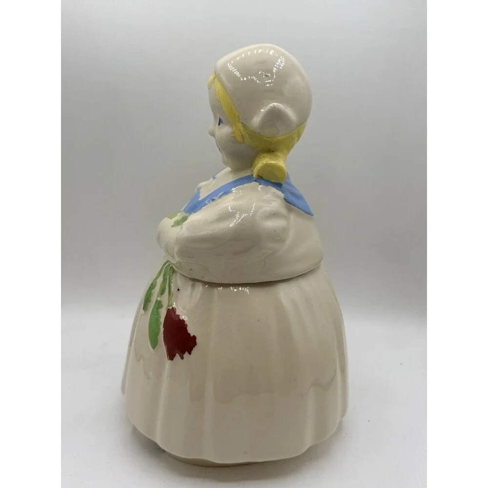 Vintage Dutch Girl Cookie Jar 1950s : Hand Painted American Pottery Company ?